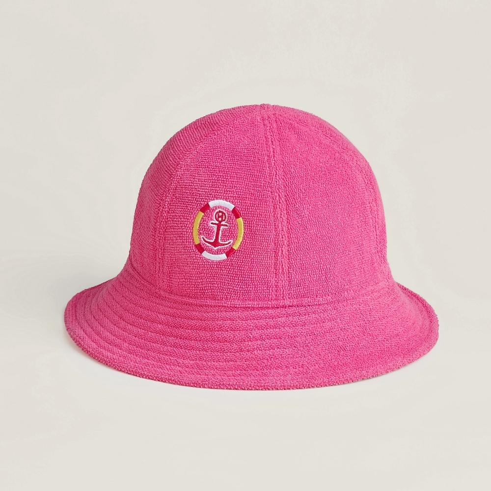 NWT Hermès Pink Kira Yacht Hat Sz 56